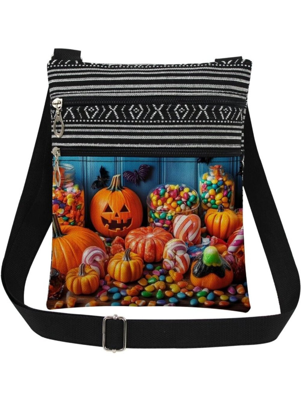 Women Pumpkin Halloween Pumpkin Witch Ghost Skull Purse Crossbody Handbag Bag